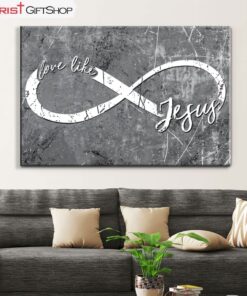 Christian Wall Art Love Like Jesus Wall Art Canvas and Poster Print, Christian Wall Decor