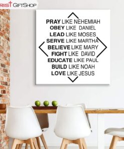 Christian Wall Art Pray Like Nehemiah Obey Like Daniel Canvas Wall Art