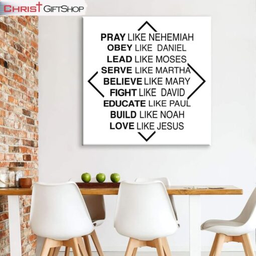 Christian Wall Art Pray Like Nehemiah Obey Like Daniel Canvas Wall Art