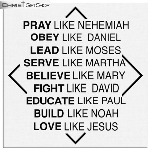 Christian Wall Art Pray Like Nehemiah Obey Like Daniel Canvas Wall Art