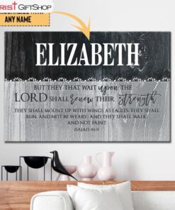 Christian Wall Art They That Wait Upon The Lord Isaiah 4031 Personalized Canvas Print