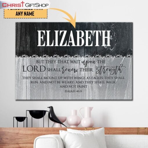 Christian Wall Art They That Wait Upon The Lord Isaiah 4031 Personalized Canvas Print