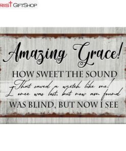 Christian Wall Decor Amazing Grace How Sweet The Sound Wall Art Canvas Print