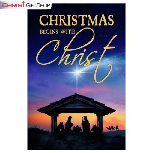 Christmas Begins With Christ Wall Art Canvas and Poster