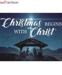 Christmas Begins With Christ Wall Art Canvas, Christian Christmas Gifts