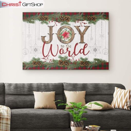 Christmas Wall Art Joy To The World Canvas Print, Christian Christmas Gifts