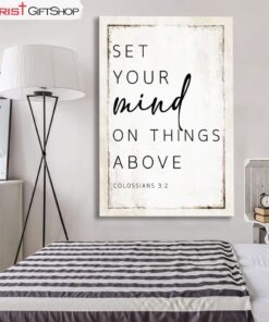 Colossians 32 Nkjv Set Your Mind On Things Above Canvas Wall Art