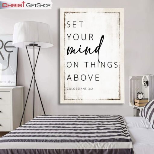 Colossians 32 Nkjv Set Your Mind On Things Above Canvas Wall Art