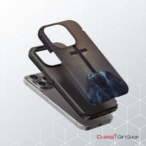 Cross On The Hill Phone Case, Christian Phone Case