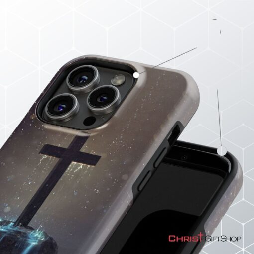 Cross On The Hill Phone Case, Christian Phone Case