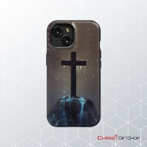 Cross On The Hill Phone Case, Christian Phone Case