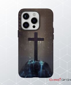 Cross On The Hill Phone Case, Christian Phone Case