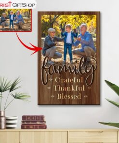 Custom Family Grateful Thankful Blessed Wall Art Canvas and Poster