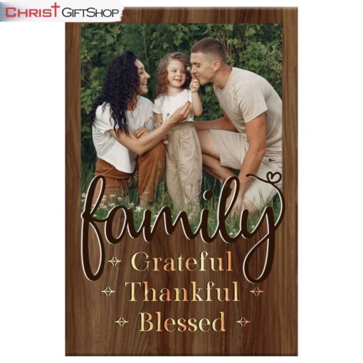 Custom Family Grateful Thankful Blessed Wall Art Canvas and Poster