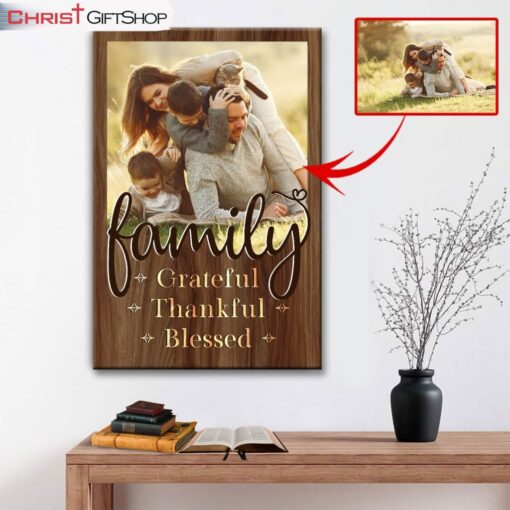 Custom Family Grateful Thankful Blessed Wall Art Canvas and Poster