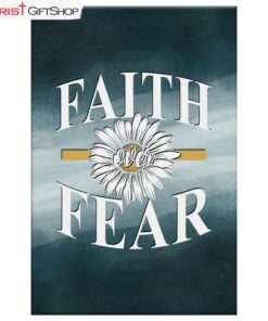 Daisy Flower, Faith Over Fear Canvas Wall Art