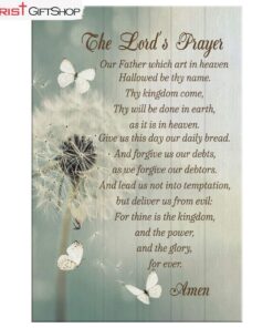 Dandelion The Lord's Prayer Wall Art Canvas and Poster - Christian Wall Art