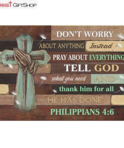 Don’t Worry About Anything Philippians 46 Nlt Scripture Wall Art Canvas