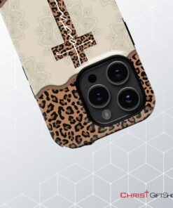 Faith Cross Leopard Christian Phone Case Faith Phone Cases