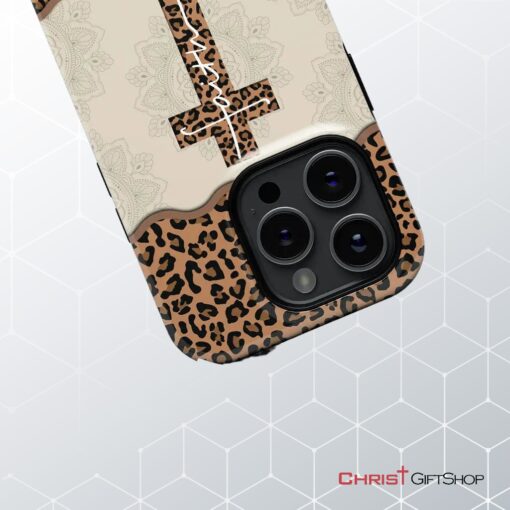 Faith Cross Leopard Christian Phone Case Faith Phone Cases