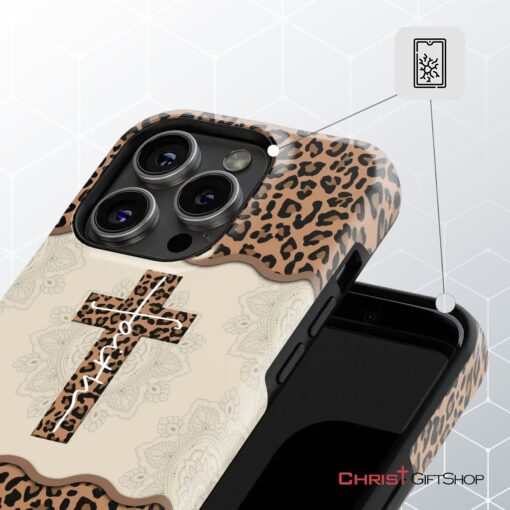 Faith Cross Leopard Christian Phone Case Faith Phone Cases