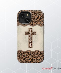 Faith Cross Leopard Christian Phone Case Faith Phone Cases