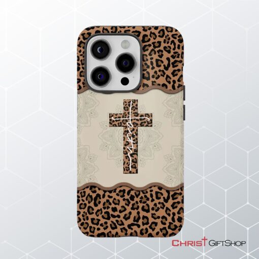 Faith Cross Leopard Christian Phone Case Faith Phone Cases