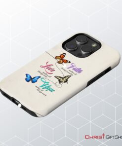 Faith Hope Love, Butterflies, Christian Phone Case