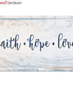 Faith Hope Love Wall Art Canvas, Christian Wall Decor