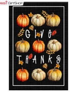 Fall Pumpkin Give Thanks Wall Art Canvas