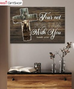 Fear Not For I Am With You, Jesus And Lost Sheep Wall Art (Canvas and Poster )