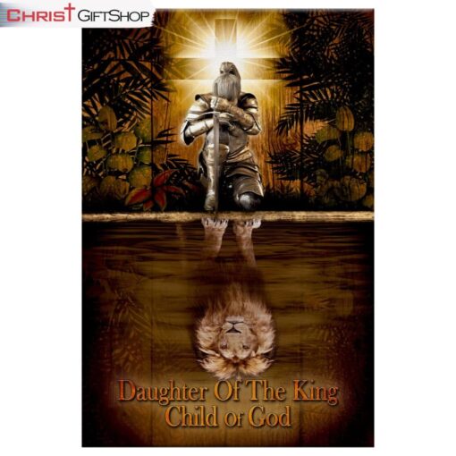 Female Warrior, Daughter Of A King Child Of God Wall Art Canvas and Poster