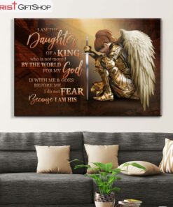 Female Warrior I Am The Daughter Of A King Canvas Wall Art