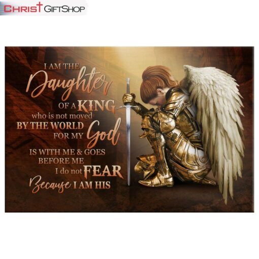 Female Warrior I Am The Daughter Of A King Canvas Wall Art