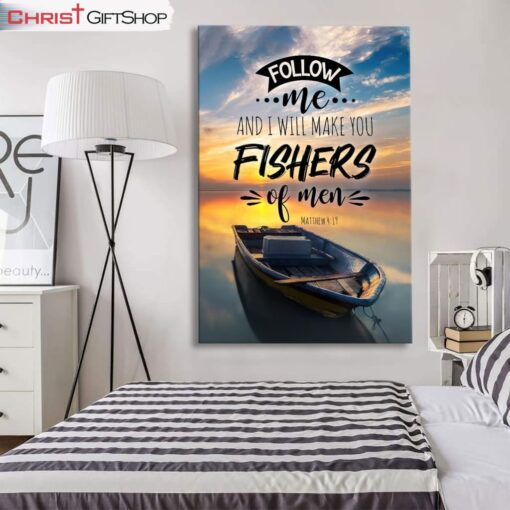 Follow Me And I Will Make You Fishers Of Men Wall Art Canvas and Poster Print