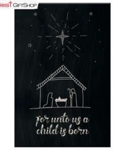 For Unto Us A Child Is Born, Nativity Of Jesus, Christmas Wall Art Canvas