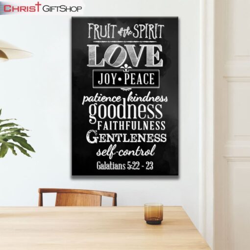 Fruit Of The Spirit, Bible Verse, Christian Wall Art Canvas