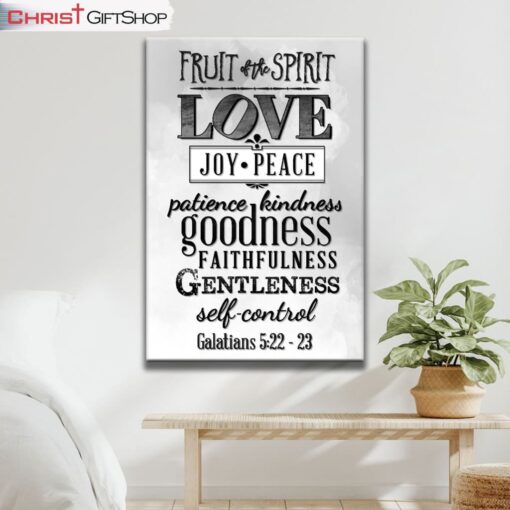 Fruit Of The Spirit, Bible Verse, Christian Wall Art Canvas