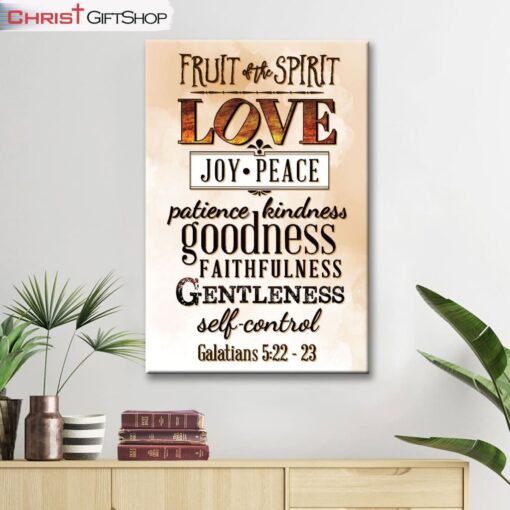 Fruit Of The Spirit, Bible Verse, Christian Wall Art Canvas