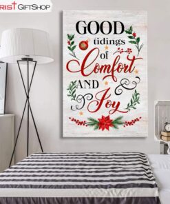 Good Tidings Of Comfort And Joy Christmas Wall Art Canvas