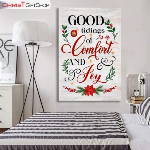 Good Tidings Of Comfort And Joy Christmas Wall Art Canvas