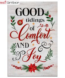 Good Tidings Of Comfort And Joy Christmas Wall Art Canvas