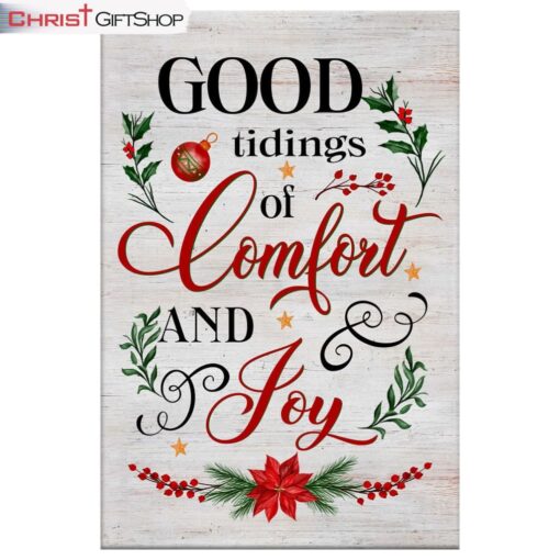 Good Tidings Of Comfort And Joy Christmas Wall Art Canvas