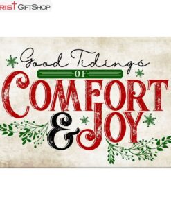 Good Tidings Of Comfort And Joy Wall Art Canvas, Christian Christmas Wall Decor