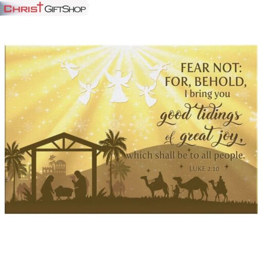 Good Tidings Of Great Joy Wall Art Canvas and Poster, Christian Christmas Decoration