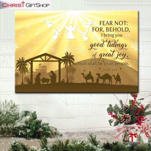 Good Tidings Of Great Joy Wall Art Canvas and Poster, Christian Christmas Decoration