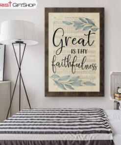 Great Is Thy Faithfulness Wall Art Canvas, Christian Hymns Wall Art