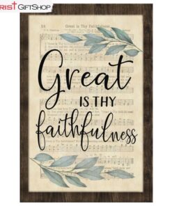 Great Is Thy Faithfulness Wall Art Canvas, Christian Hymns Wall Art