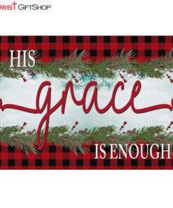 His Grace Is Enough Christmas Wall Art Canvas Print, Christian Christmas Gifts