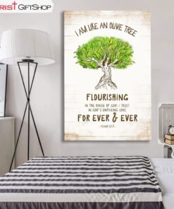 I Am Like An Olive Tree Flourishing In The House Of God Wall Art Canvas